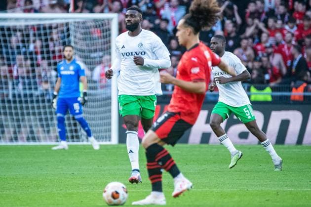 Frantzdy Pierrot (Maccabi Haifa) FOOTBALL : Stade Rennais x Maccabi Haifa - Ligue Europa - JournÃ e 1 - 21 09 2022 BaptisteAutissier Panoramic 