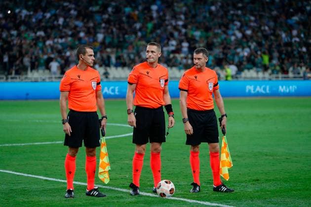 Panathinaikos F.C. v Villarreal CF UEFA Europa League Match referee Craig Pawson (ENG) during the UEFA Europa League match at the Olympic Stadium (Greece), Marousi Copyright: xYannisxHalasx FIL-18991-0020 UK Newspapers OUT