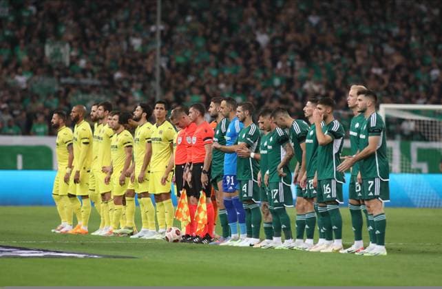 Panathinaikos vs Villareal Panathinaikos and Villareal™s players line up during the UEFA Europa League group F soccer match between Panathinaikos and Villareal held at OAKA, in Athens, Greece, 21 August 2023. ATHENS ATHENS Greece Copyright: xPANAGIOTISxMOSCHANDREOUx INCH0925