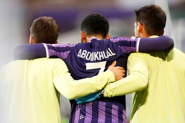 Royal Union Saint-Gilloise v Toulouse FC - UEFA Europa League BRUSSELS, BELGIUM - SEPTEMBER 21 : Zakaria Aboukhlal Forward of Toulouse during the UEFA Europa League Group E match between Royal Union Saint-Gilloise and Toulouse FC on September 21, 2023 in Brussels, Belgium, 21 09 2023 Brussels Belgium  Copyright: xJbox