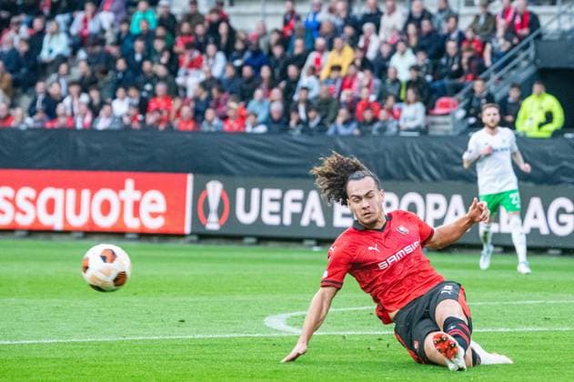 Arthur Theate (Stade Rennais) FOOTBALL : Stade Rennais x Maccabi Haifa - Ligue Europa - JournÃ e 1 - 21 09 2022 BaptisteAutissier Panoramic 
