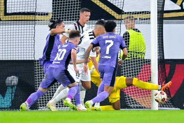 SOCCER - UEFA EL, LASK vs Liverpool LINZ,AUSTRIA,21.SEP.23 - SOCCER - UEFA Europa League, group stage, Linzer ASK vs Liverpool FC. Image shows Tobias Okiki Lawal (LASK).  GEPAxpictures xChristianxMoser
