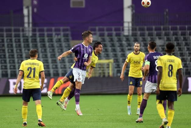 Royal Union Saint-Gilloise v Toulouse FC - UEFA Europa League ANDERLECHT-BELGIUN - SEPTEMBER 21 : 09 Dennis Eckert Forward Union Sg during the UEFA Europa League Group E match between Royal Union Saint-Gilloise and Toulouse FC on {SEPTEMBER 21, 2023 in ANDERLECHT, BELGIUM, 21 Eeklo Belgium  Copyright: xJeffreyxGaensx xPhotoxNewsx