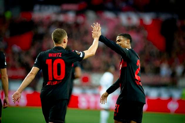 LEVERKUSEN, GERMANY - 21.09.23: The match of match UEFA Europa League Bayer 04 Leverkusen vs BC Hacken at Bayarena  Copyright: xVITALIIxKLIUIEVx