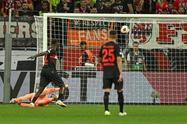 Victor Boniface 22, Bayer Leverkusen scores the goal to 3 0 21 09 2023 Football Europa League, Bayer 04 Leverkusen vs BK Häcken Haecken, BayArena, Leverkusen, NRW Germany Copyright: xpepphotox xHorstxMauelshagenx pep00321, pep_20230921_hm