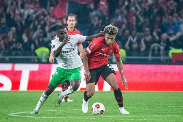 Desire Doue (Stade Rennais) FOOTBALL : Stade Rennais x Maccabi Haifa - Ligue Europa - JournÃ e 1 - 21 09 2022 BaptisteAutissier Panoramic 