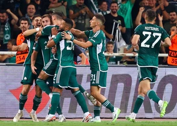 Panathinaikos F.C. v Villarreal CF UEFA Europa League Andraz Sporar of Panathinaikos F.C. celebrates scoring a goal during the UEFA Europa League match at the Olympic Stadium (Greece), Marousi Copyright: xYannisxHalasx FIL-18991-0064 UK Newspapers OUT