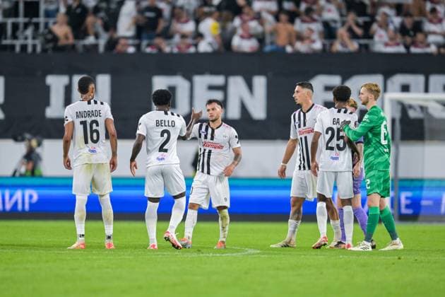 SOCCER - UEFA EL, LASK vs Liverpool LINZ,AUSTRIA,21.SEP.23 - SOCCER - UEFA Europa League, group stage, Linzer ASK vs Liverpool FC. Image shows the disappointment of LASK.  GEPAxpictures xChristianxMoser