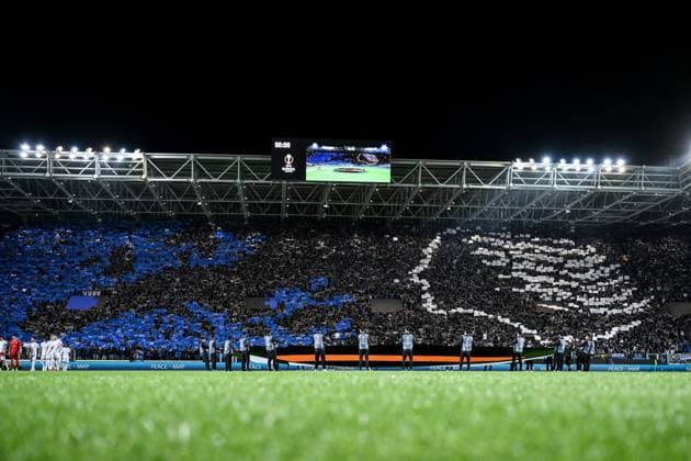Mg Bergamo 21 09 2023 - Europa League Atalanta-Rakow Czestochowa foto Matteo Gribaudi Image nella foto: coreografia tifosi Atalanta 