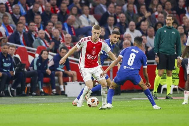 AMSTERDAM, 21-09-2023 JohanCruyff Arena, Europa League Football season 2023 2024 Match between Ajax and Olympique Marseille. Ajax player Kenneth Taylor Ajax - Olympique Marseille  x22440400x Copyright: