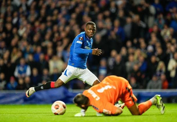 EDITORIAL USE ONLY No use with unauthorised audio, video, data, fixture lists, club league logos or live services. Online in-match use limited to 120 images, no video emulation. No use in betting, games or single club league player publications. Rangers v Real Betis, UEFA Europa League, Group C, Football, Ibrox Stadium, Glasgow, UK - 21 Sep 2023 EDITORIAL USE ONLY No use with unauthorised audio, video, data, fixture lists, club league logos or live services. Online in-match use limited to 120 images, no video emulation. No use in betting, games or single club league player publications.  Copyright: xStuartxWallace Shutterstockx 14107012aa