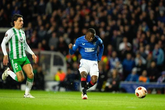 EDITORIAL USE ONLY No use with unauthorised audio, video, data, fixture lists, club league logos or live services. Online in-match use limited to 120 images, no video emulation. No use in betting, games or single club league player publications. Rangers v Real Betis, UEFA Europa League, Group C, Football, Ibrox Stadium, Glasgow, UK - 21 Sep 2023 EDITORIAL USE ONLY No use with unauthorised audio, video, data, fixture lists, club league logos or live services. Online in-match use limited to 120 images, no video emulation. No use in betting, games or single club league player publications.  Copyright: xStuartxWallace Shutterstockx 14107012z
