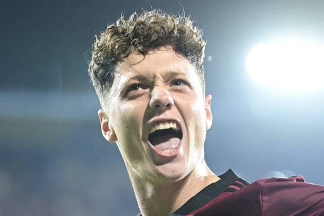 Ladislav Krejci of Sparta scores and celebrates goal during the Football European League match: Sparta Prague vs Aris Limassol in Prague, Czech Republic, September 21, 2023. (CTKxPhoto RomanxVondrous) CTKPhotoP2023092109419  CTKPhotoP2023092109419