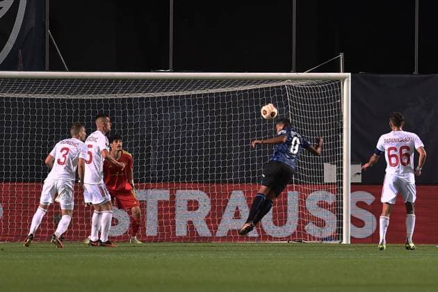 September 21, 2023, BERGAMO, Italia: Goal opportunity for Atalanta s Luis Muriel during the UEFA Europa League group D soccer match between Atalanta BC and Rakow Czestochowa, at Bergamo Stadium in Bergamo, Italy, 21 September 2023..ANSA MICHELE MARAVIGLIA Soccer: Europa League; Atalanta-Rakow Czestochowa  - ZUMAa110 20230921_zaf_a110_033 Copyright: xMichelexMaravigliax