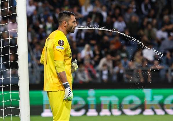 Sport Bilder des Tages SOCCER - UEFA EL, Sturm vs Sporting GRAZ,AUSTRIA,21.SEP.23 - SOCCER - UEFA Europa League, group stage, SK Sturm Graz vs Sporting CP. Image shows Antonio Adan (Sporting Lissabon).  GEPAxpictures xWolfgangxGrebien