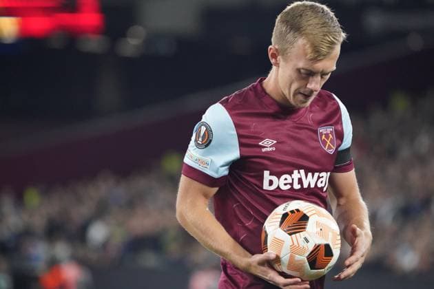 LONDON, ENGLAND - SEPTEMBER 21: James Ward-Prowse of West Ham United during UEFA Europa League Group A match between West Ham United FC and FK TSC Backa Topola at London Stadium on September 21, 2023 in London, England. (Photo by Dylan Hepworth) SPO 