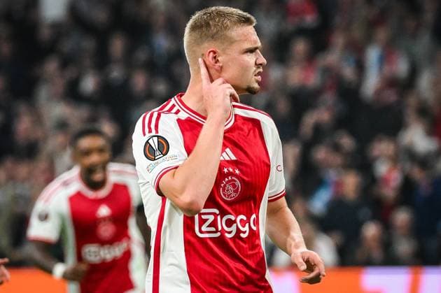 September 21, 2023, Amsterdam, France, Netherlands: Kenneth TAYLOR of Amsterdam celebrates his goal during the UEFA Europa League group B match between Ajax Amsterdam and Olympique de Marseille (OM) at Johan Cruijff ArenA Stadium on September 21, 2023 in Amsterdam, Netherlands. Amsterdam Netherlands - ZUMAm308 20230921_zsp_m308_009 Copyright: xMatthieuxMirvillex