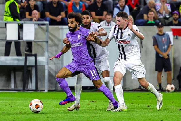 LASK v Liverpool Europa League 21 09 2023. Mohamed Salah (11) of Liverpool during the Europa League match between LASK and Liverpool at Raiffeisen Arena, Linz, Austria on 21 September 2023. Editorial use only , Copyright: xNigelxKeenex PSI-18052-0072