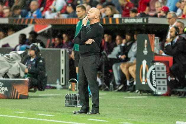 UEFA Europa League, Bayer Leverkusen BK Haecken, 21 09 2023 Per Mathias Hogmo BK Haecken, Head Coach , UEFA Europa League, Bayer 04 Leverkusen BK Haecken, 1 Group Match, on 21 09 2023, BayArena, Leverkusen DFL regulations prohibit any use of photographs as image sequences and or quasi video Copyright: xBEAUTIFULxSPORTS Meuselx