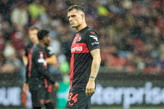 UEFA Europa League, Bayer Leverkusen BK Haecken, 21 09 2023 Granit XHAKA Bayer 04 Leverkusen, 34 , UEFA Europa League, Bayer 04 Leverkusen BK Haecken, 1 group match, on 21 09 2023, BayArena, Leverkusen DFL regulations prohibit any use of photographs as image sequences and or quasi video Copyright: xBEAUTIFULxSPORTS Meuselx
