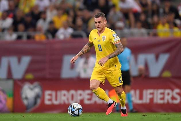 Romania v Kosovo: Group I - UEFA EURO, EM, Europameisterschaft,Fussball 2024 European Qualifiers Alexandru Cicaldau of Romania in action during the UEFA EURO 2024 European qualifier match between Romania and Kosovo at National Arena in Bucharest, Romania, on September 12, 2023 Bucharest Romania  Copyright: xAlexxNicodimx originalFilename:nicodim-romaniav230912_nprm2.jpg