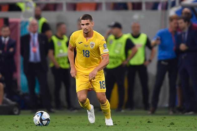 Romania v Kosovo: Group I - UEFA EURO, EM, Europameisterschaft,Fussball 2024 European Qualifiers Razvan Marin of Romania in action during the UEFA EURO 2024 European qualifier match between Romania and Kosovo at National Arena in Bucharest, Romania, on September 12, 2023 Bucharest Romania  Copyright: xAlexxNicodimx originalFilename:nicodim-romaniav230913_npKoG.jpg