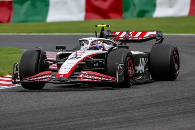 SUZUKA, JAPAN: Nico Hulkenberg, racing for the Haas F1 team during the 2023 Formula 1 Japanese Grand Prix at the Suzuka International Racing Course in Suzuka, Japan