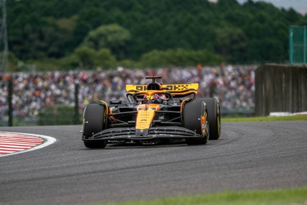 SUZUKA, JAPAN: Oscar Piastri, racing for the McLaren F1 team during the 2023 Formula 1 Japanese Grand Prix at the Suzuka International Racing Course in Suzuka, Japan