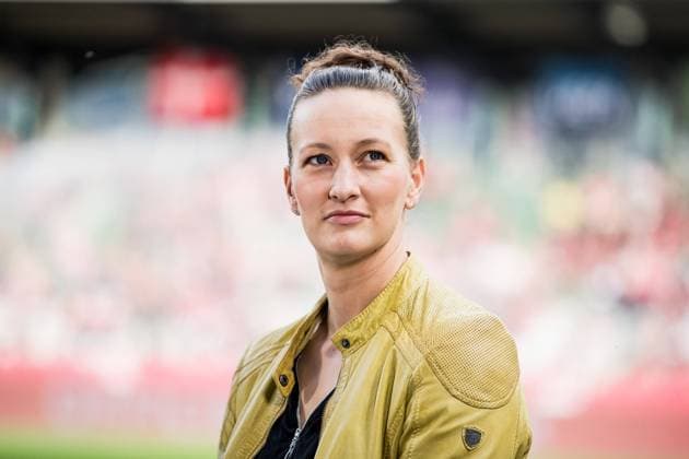 UEFA Womens Nations League Denmark Germany 22 09 2023 Almuth Schult TV expert and national player UEFA Womens Nations League Denmark Germany, Viborg, Energi Viborg Arena on 22 09 2023 Copyright: xBEAUTIFULxSPORTS Wunderlx