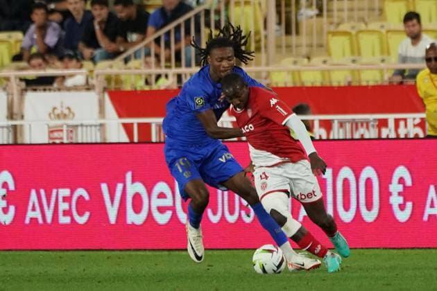Khephren Thuram (OGC Nice) - Mohamed Camara (AS Monaco) FOOTBALL : AS Monaco vs OGC Nice - Ligue 1 Uber Eats - Monaco - 22 09 2023 NorbertScanella Panoramic 