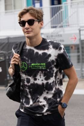 September 23, 2023, Suzuka, Mie Prefecture, Japan: GEORGE RUSSELL (GBR) of Mercedes 63 arrives to the paddock for Qualifying for the 2023 Formula 1 Japanese Grand Prix Suzuka Japan - ZUMAb177 20230923_aap_b177_004 Copyright: xTaidghxBarronx