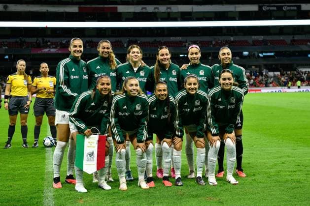 RECORD DATE NOT STATED CONCACAF Womens Gold Cup 2023 Mexico vs Puerto Rico Mexico team group, Mannschaftsbild, Totale during the game Mexico (Mexican national team, Nationalteam vs Puerto Rico, corresponding to League A of the Group Stage Qualifiers for the CONCACAF Womens Gold Cup, at Azteca Stadium, on September 22, 2023. <br><br> Equipo de Mexico durante el partido Mexico (Seleccion Nacional Mexicana) vs Puerto Rico, correspondiente a la Liga A de la Fase grupos Clasificatorio a la Copa Oro Femenina de la CONCACAF, el el Estadio Azteca, el 22 de Septiembre de 2023. CIUDAD DE MEXICO CDMX MEXICO Copyright: xAdrianxMaciasx 20230922210754_CWGC_23_MEX_PUR_MEXICO13