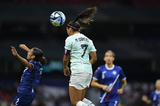 RECORD DATE NOT STATED CONCACAF Womens Gold Cup 2023 Mexico vs Puerto Rico Maria Sanchez of Mexico during the game Mexico (Mexican national team, Nationalteam vs Puerto Rico, corresponding to League A of the Group Stage Qualifiers for the CONCACAF Womens Gold Cup, at Azteca Stadium, on September 22, 2023. <br><br> Maria Sanchez de Mexico durante el partido Mexico (Seleccion Nacional Mexicana) vs Puerto Rico, correspondiente a la Liga A de la Fase grupos Clasificatorio a la Copa Oro Femenina de la CONCACAF, el el Estadio Azteca, el 22 de Septiembre de 2023. CIUDAD DE MEXICO CDMX MEXICO  Copyright: xAdrianxMaciasx 20230922211706_CWGC_23_MEX_PUR_SANCHEZ27