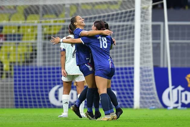 RECORD DATE NOT STATED CONCACAF Womens Gold Cup 2023 Mexico vs Puerto Rico Josephine Cotto celebrates goal 0-1 of Puerto Rico during the game Mexico (Mexican national team, Nationalteam vs Puerto Rico, corresponding to League A of the Group Stage Qualifiers for the CONCACAF Womens Gold Cup, at Azteca Stadium, on September 22, 2023. <br><br> Josephine Cotto celebra el gol 0-1 de Puerto Rico durante el partido Mexico (Seleccion Nacional Mexicana) vs Puerto Rico, correspondiente a la Liga A de la Fase grupos Clasificatorio a la Copa Oro Femenina de la CONCACAF, el el Estadio Azteca, el 22 de Septiembre de 2023. CIUDAD DE MEXICO CDMX MEXICO  Copyright: xAdrianxMaciasx 20230922212135_CWGC_23_MEX_PUR_COTTO34
