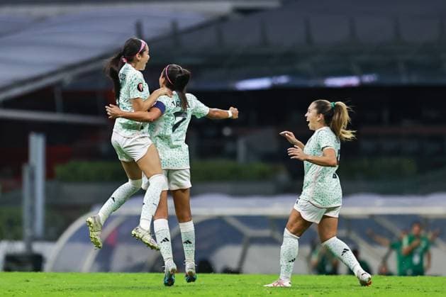 RECORD DATE NOT STATED CONCACAF Womens Gold Cup 2023 Mexico vs Puerto Rico Maria Sanchez celebrates her goal 1-1 of Mexico during the game Mexico (Mexican national team, Nationalteam vs Puerto Rico, corresponding to League A of the Group Stage Qualifiers for the CONCACAF Womens Gold Cup, at Azteca Stadium, on September 22, 2023. <br><br> Maria Sanchez celebra su gol 1-1 de Mexico durante el partido Mexico (Seleccion Nacional Mexicana) vs Puerto Rico, correspondiente a la Liga A de la Fase grupos Clasificatorio a la Copa Oro Femenina de la CONCACAF, el el Estadio Azteca, el 22 de Septiembre de 2023. CIUDAD DE MEXICO CDMX MEXICO  Copyright: xJuanxLuisxDiazx 20230922215250_CWGC_23_MEX_PUR_SANCHEZ92