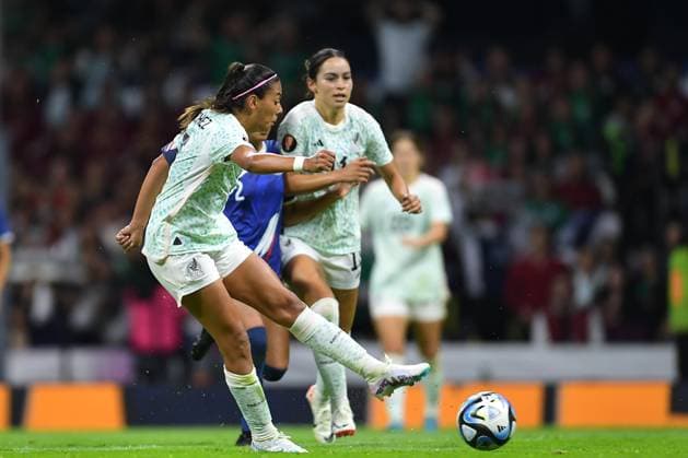 RECORD DATE NOT STATED CONCACAF Womens Gold Cup 2023 Mexico vs Puerto Rico Maria Sanchez of Mexico during the game Mexico (Mexican national team, Nationalteam vs Puerto Rico, corresponding to League A of the Group Stage Qualifiers for the CONCACAF Womens Gold Cup, at Azteca Stadium, on September 22, 2023. <br><br> Maria Sanchez de Mexico durante el partido Mexico (Seleccion Nacional Mexicana) vs Puerto Rico, correspondiente a la Liga A de la Fase grupos Clasificatorio a la Copa Oro Femenina de la CONCACAF, el el Estadio Azteca, el 22 de Septiembre de 2023. CIUDAD DE MEXICO CDMX MEXICO  Copyright: xAdrianxMaciasx 20230922223810_CWGC_23_MEX_PUR_SANCHEZ147