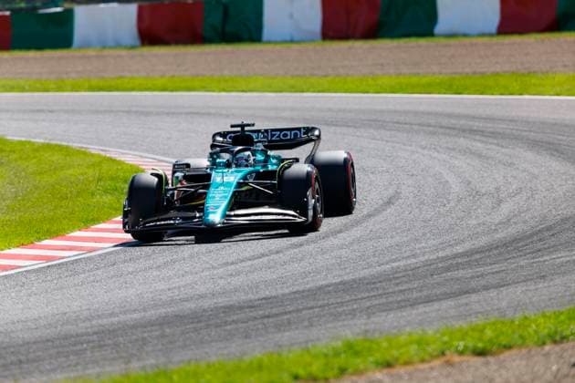 23rd September 2023; Suzuka Circuit, Suzuka, Japan; 2023 Formula 1 Lenovo Japanese Grand Prix; Qualifying Day; Number 18 Aston Martin driver Lance Stroll during practice 3 at the Japanese Formula 1  ActionPlus12556176 StephenxBlackberry