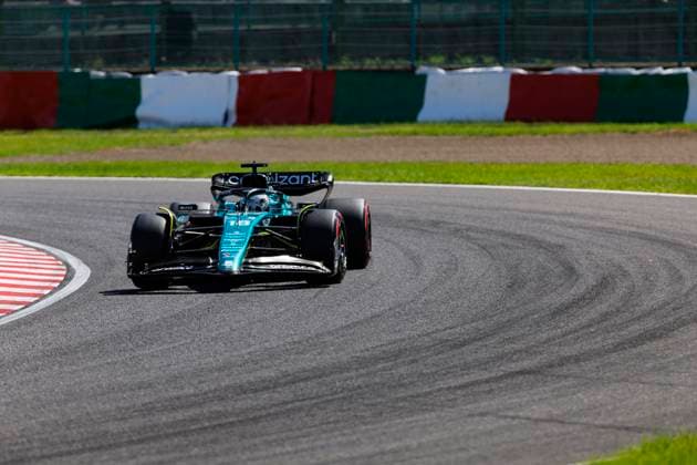 23rd September 2023; Suzuka Circuit, Suzuka, Japan; 2023 Formula 1 Lenovo Japanese Grand Prix; Qualifying Day; Number 18 Aston Martin driver Lance Stroll during practice 3 at the Japanese Formula 1  ActionPlus12556182 StephenxBlackberry