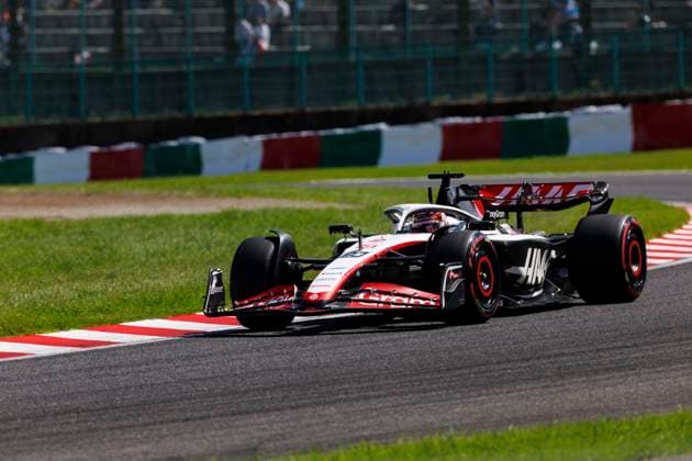 23rd September 2023; Suzuka Circuit, Suzuka, Japan; 2023 Formula 1 Lenovo Japanese Grand Prix; Qualifying Day; Number 20 Haas driver Kevin Magnussen during practice 3 at the Japanese Formula 1  ActionPlus12556186 StephenxBlackberry