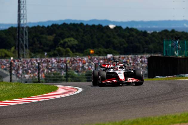 23rd September 2023; Suzuka Circuit, Suzuka, Japan; 2023 Formula 1 Lenovo Japanese Grand Prix; Qualifying Day; Number 20 Haas driver Kevin Magnussen during practice 3 at the Japanese Formula 1  ActionPlus12556193 StephenxBlackberry