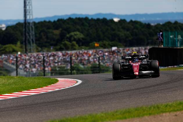 23rd September 2023; Suzuka Circuit, Suzuka, Japan; 2023 Formula 1 Lenovo Japanese Grand Prix; Qualifying Day; Number 24 Alfa Romeo driver Guanyu Zhou during practice 3 at the Japanese Formula 1  ActionPlus12556196 StephenxBlackberry