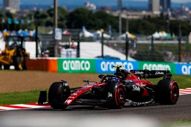 23rd September 2023; Suzuka Circuit, Suzuka, Japan; 2023 Formula 1 Lenovo Japanese Grand Prix; Qualifying Day; Number 24 Alfa Romeo driver Guanyu Zhou during practice 3 at the Japanese Formula 1  ActionPlus12556212 StephenxBlackberry