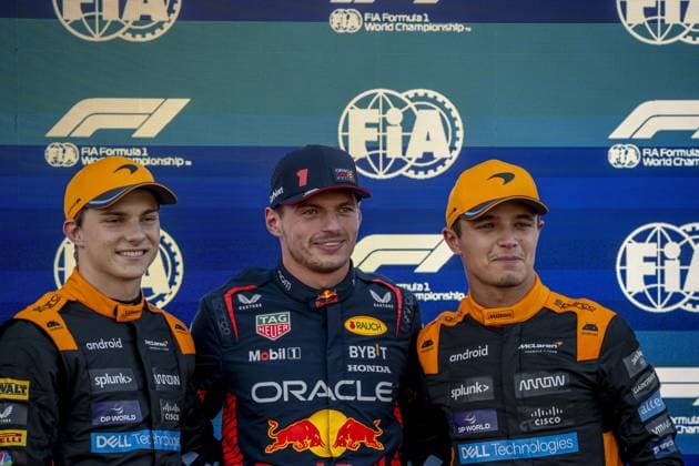 Suzuka - 23-09-2023, Suzuka International Racing Course, Max Verstappen, Oscar Piastri and Lando Norris at the Formula 1 Japan Grand Prix 2023 Saturday Formula 1 Japan Grand Prix 2023 Saturday  x22463258x Copyright: