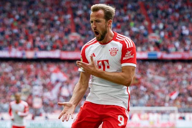 Bilder des Jahres 2023, Sport 09 September Sport Themen der Woche KW38 Sport Bilder des Tages Fußball 1. Bundesliga 8. Spieltag FC Bayern München - VfL Bochum am 23.09.2023 in der Allianz Arena in München Torjubel Jubel zum 2:0 durch Harry Kane ( München ) DFL regulations prohibit any use of photographs as image sequences and or quasi-video. *** Fußball 1 Bundesliga 8 Spieltag FC Bayern München VfL Bochum am 23 09 2023 in der Allianz Arena in München Torjubel Jubel zum 2 0 durch Harry Kane München DFL regulations prohibit any use of photographs as image sequences and or quasi video xMSx