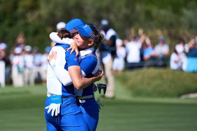 September 23, 2023, MALAGA, MALAGA, SPAIN: Carlota Ciganda of Europe Team gestures during the Solheim Cup 2023 in Finca Cortesin at Estepona on September 23, 2023 in Malaga, Spain. MALAGA SPAIN - ZUMAa181 20230923_zaa_a181_060 Copyright: xJoaquinxCorcherox