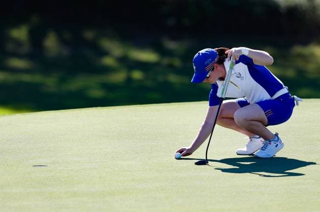 2023 Solheim Cup, Finca Cortesin, Andalucia, Spain 23 9 2023 Ireland™s Leona Maguire lines up a putt Leona Maguire lines up a putt 23 9 2023  Copyright: x INPHO MartinxSirasxLimax _MSL7610