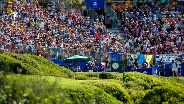 2023 Solheim Cup, Finca Cortesin, Andalucia, Spain 24 9 2023 Leona Maguire tees off Leona Maguire tees off 24 9 2023  Copyright: x INPHO MartinxSirasxLimax _MSL7771