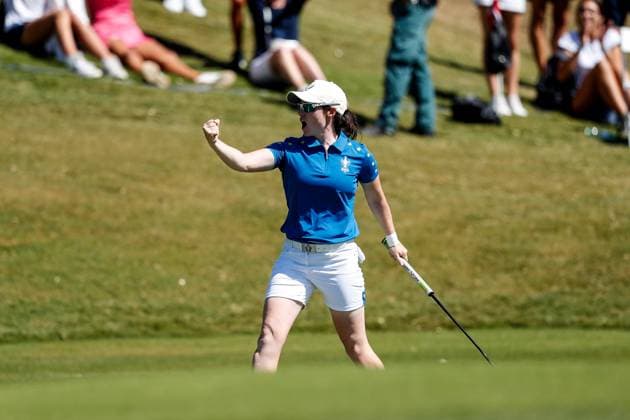 2023 Solheim Cup, Finca Cortesin, Andalucia, Spain 24 9 2023 Leona Maguire Leona Maguire celebrates 24 9 2023  Copyright: x INPHO MartinxSirasxLimax _MSL8372a