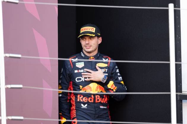 September 24, 2023, Suzuka, Mie Prefecture, Japan: MAX VERSTAPPEN (NED) of Red Bull Racing 1 at the podium to celebrates his 13th podium win and winning Red Bull the 2023 ConstructorsÃ¢â‚¬â ¢ Championship for Red Bull racing this season of the 2023 Formula 1 Japanese Grand Prix Suzuka Japan - ZUMAb177 20230924_aap_b177_098 Copyright: xTaidghxBarronx