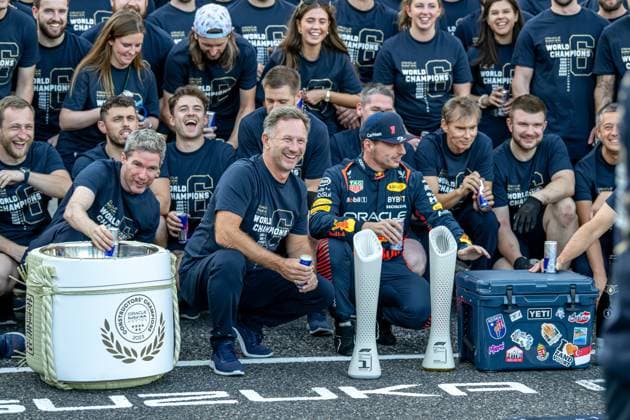 SUZUKA, JAPAN: Max Verstappen, racing for the Red Bull Racing team during the 2023 Formula 1 Japanese Grand Prix at the Suzuka International Racing Course in Suzuka, Japan